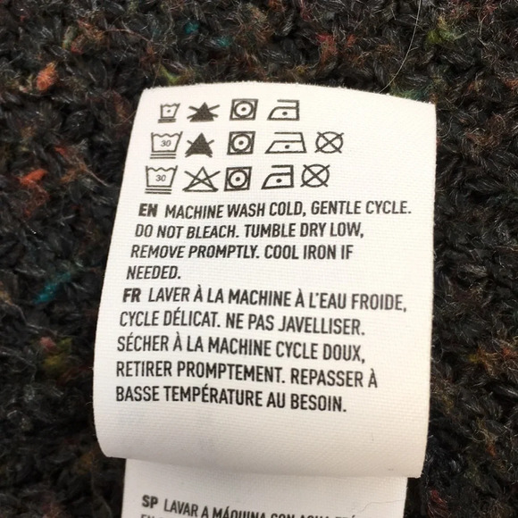 3/$20 American Eagle Gray Red Knit Open Front‎ Cardigan Sweater Womens Medium - Picture 10 of 16